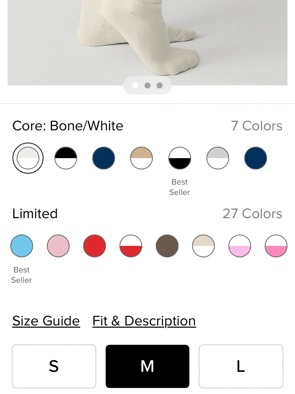 ALO Yoga  Crew Socks in Cream.